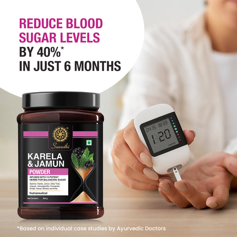Karela Jamun Powder - 100% Natural Supplement for Managing Blood Sugar