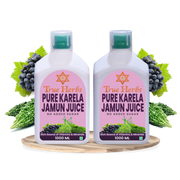 Pack of 2 - True Herbs pure karela jamun juice - 2 litres