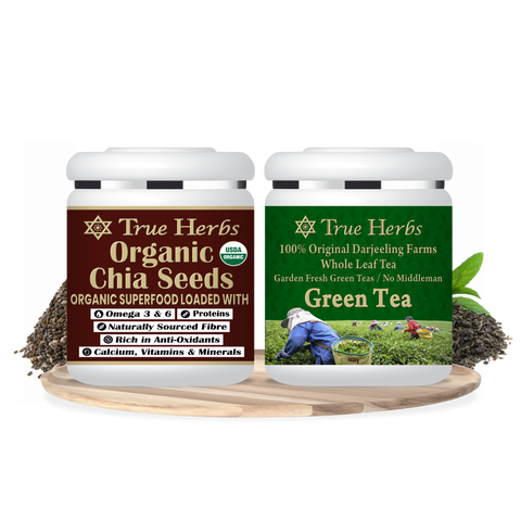 Suwasthi Weight loss Combo - True Herbs Green Tea & Organic Chia seeds