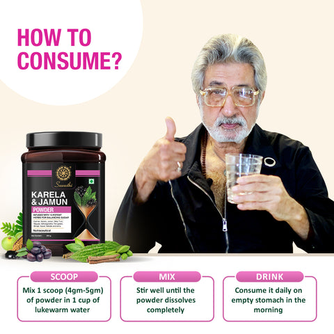Karela Jamun Powder - 100% Natural Supplement for Managing Blood Sugar