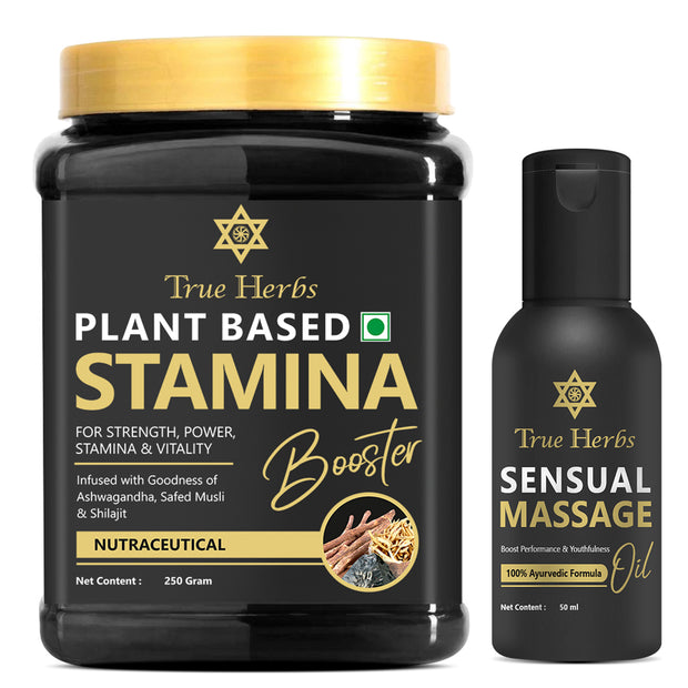 Suwasthi True Herbs Stamina Booster - 250 grams with Massage Oil - 50ml