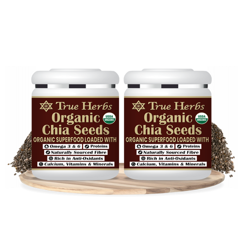 True Herbs Organic Chia Seeds: Pack of 2