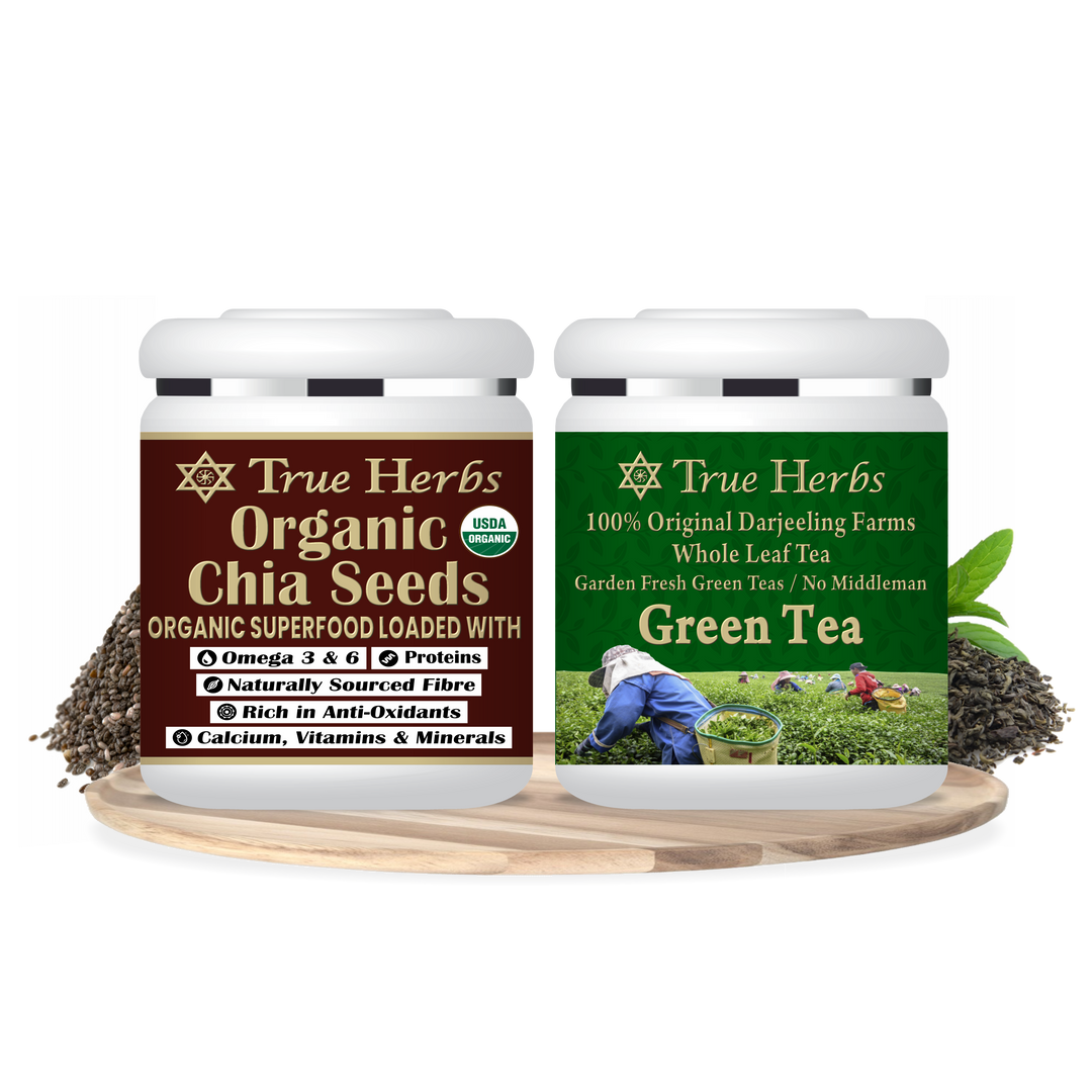 True Herbs Green Tea &amp; Organic Chia seeds combo