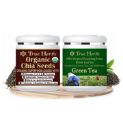 True Herbs Green Tea & Organic Chia seeds combo