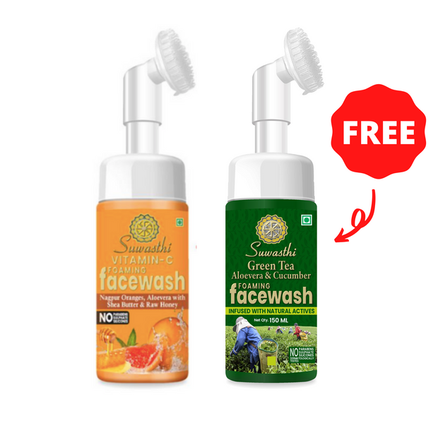 Buy Vitamin C Foaming Face Wash & Get Green Tea Face Wash FREE !!