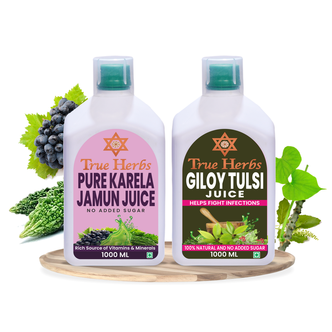 Pure Karela Jamun Juice &amp; GET Giloy Tulsi Juice FREE