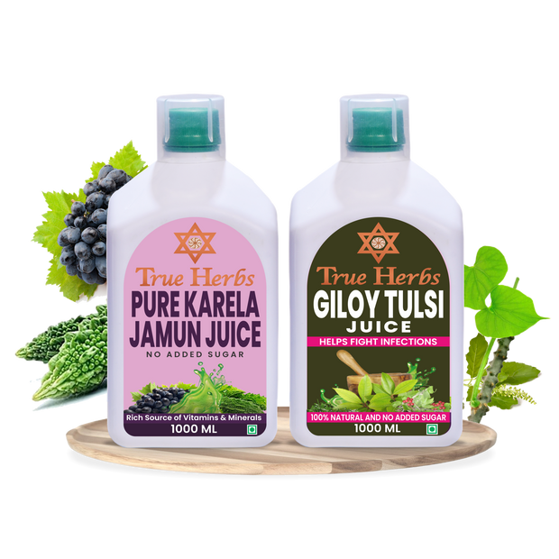 Pure Karela Jamun Juice & GET Giloy Tulsi Juice FREE