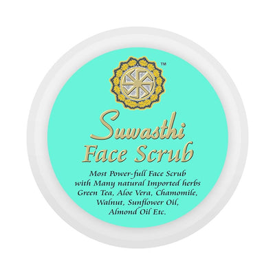 SUWASTHI Natural Revitalizing Walnut & GreenTea Face Scrub for Blackheads, Dead Skin, Tan Removal Super Glowing and Nourishing Face Scrub (50g)